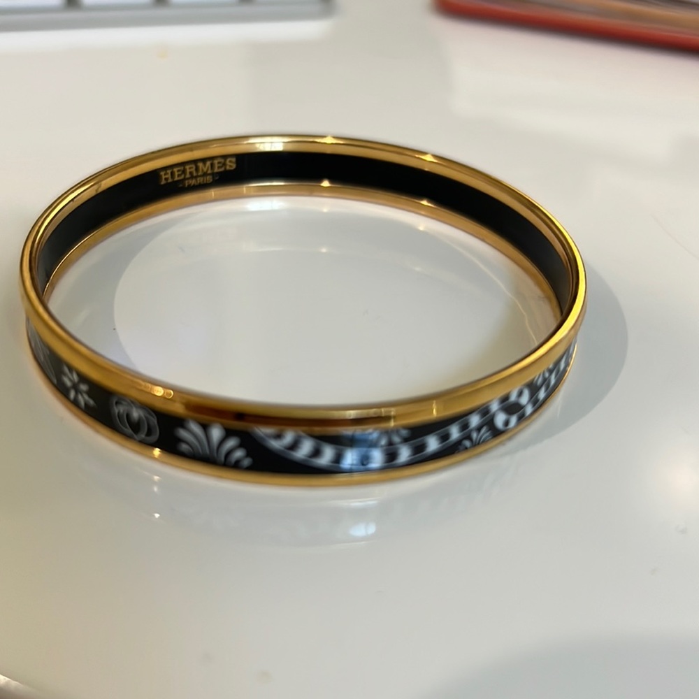 Authentic Hermes enamel bangle bracelet
